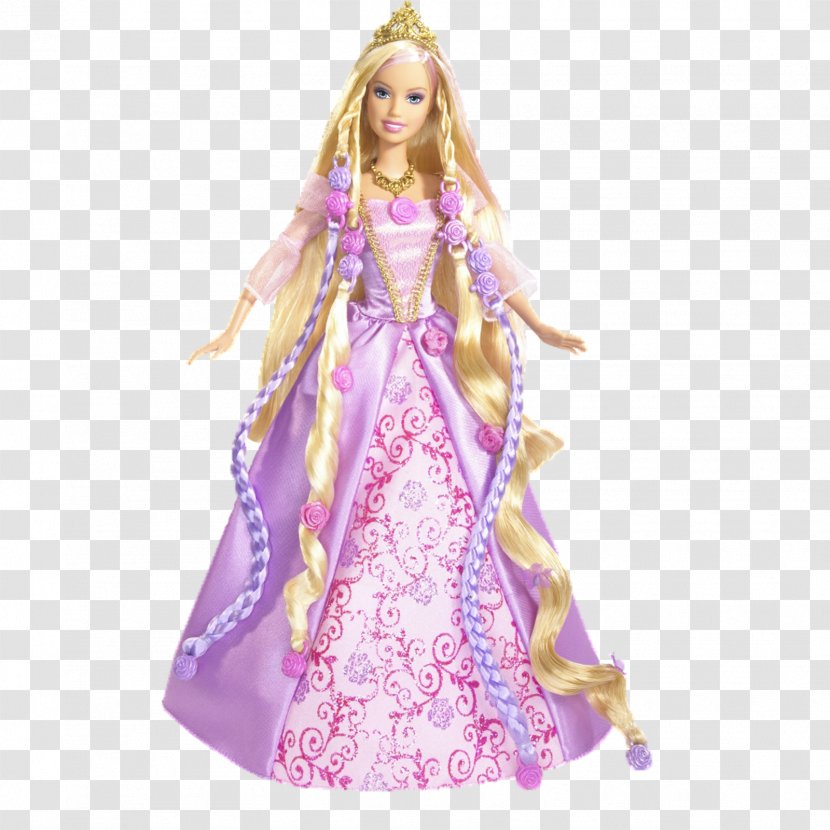 Barbie As Rapunzel Gothel Doll Transparent PNG