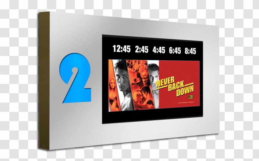 Never Back Down Belgian Cuisine Display Device Multimedia Advertising - Theater Marquee Transparent PNG