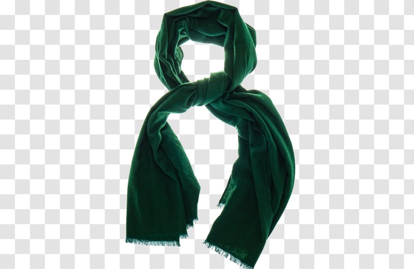 Scarf Cashmere Wool Silk Textile Knitting - Forest Green Transparent PNG