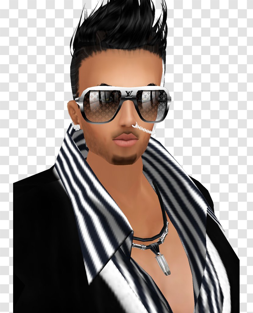 Sunglasses Goggles Hairstyle - Black Hair Transparent PNG