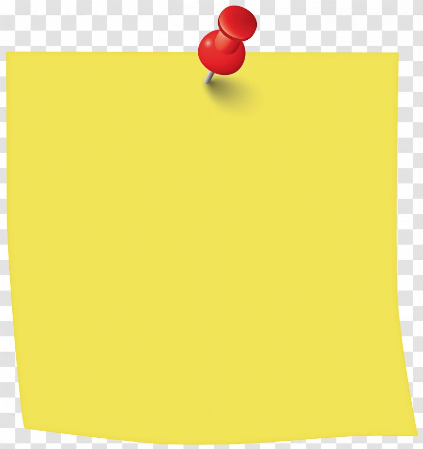 Sticky Note - Paper - Product Yellow Transparent PNG