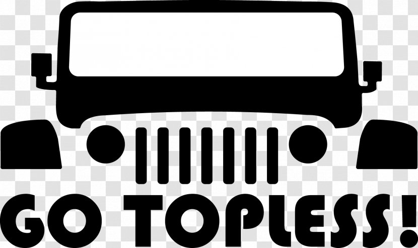 Jeep Wrangler Car Decal Sticker - Text Transparent PNG
