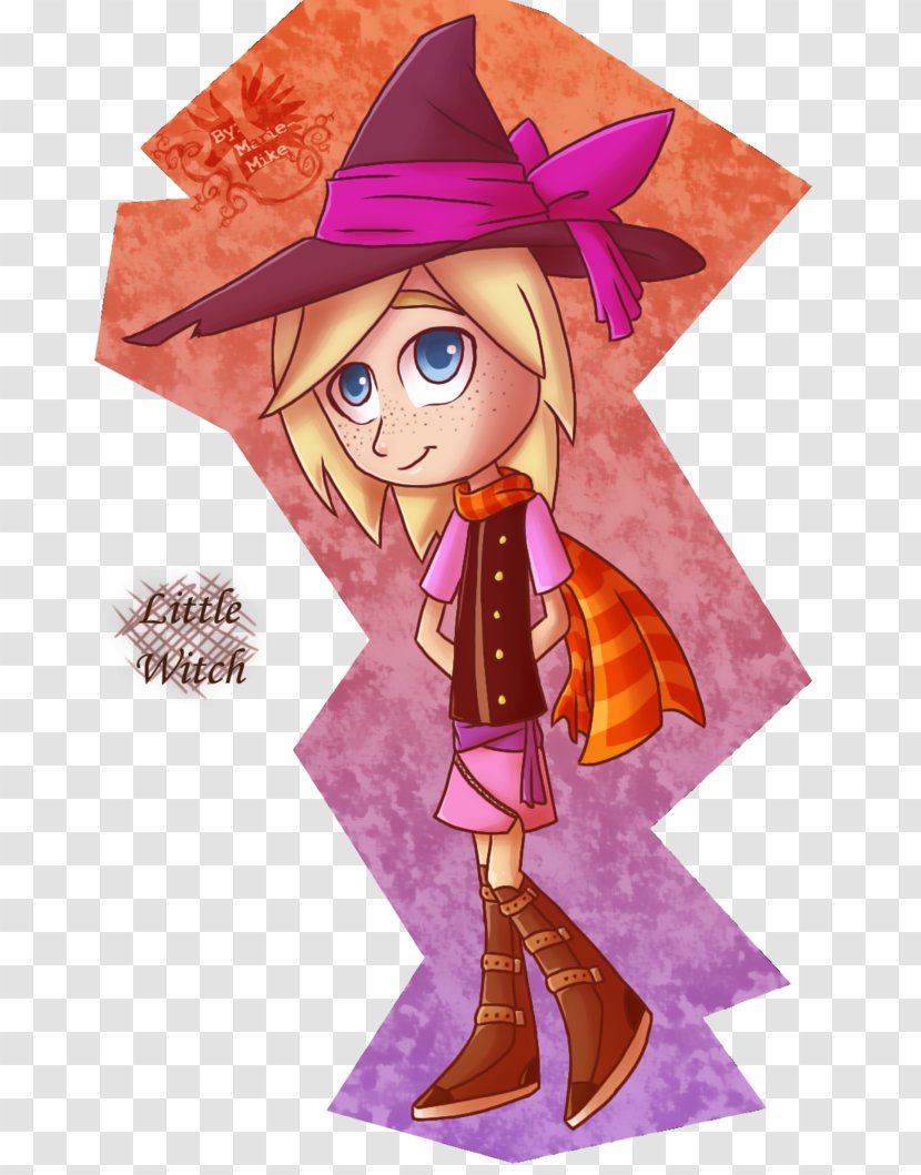Cartoon Character Fiction - Watercolor - Little Witch Transparent PNG