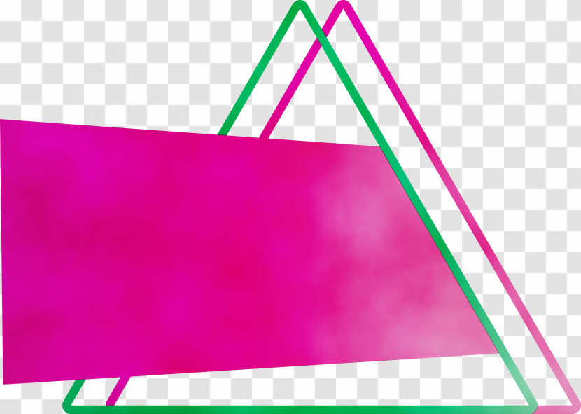 Pink Magenta Line Triangle Triangle Transparent PNG