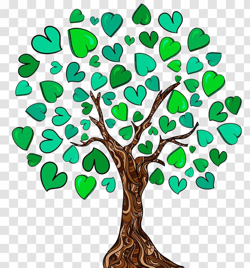 family tree clipart leaves