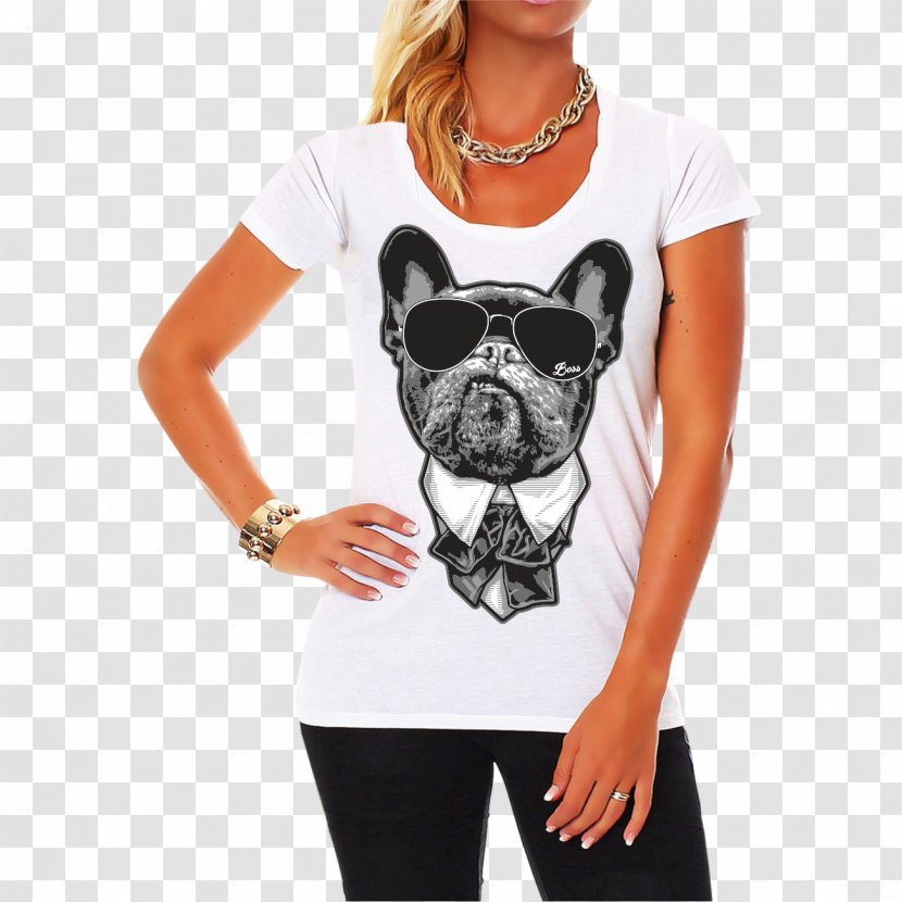 T-shirt Neckline Clothing Top Woman - Dog Like Mammal Transparent PNG