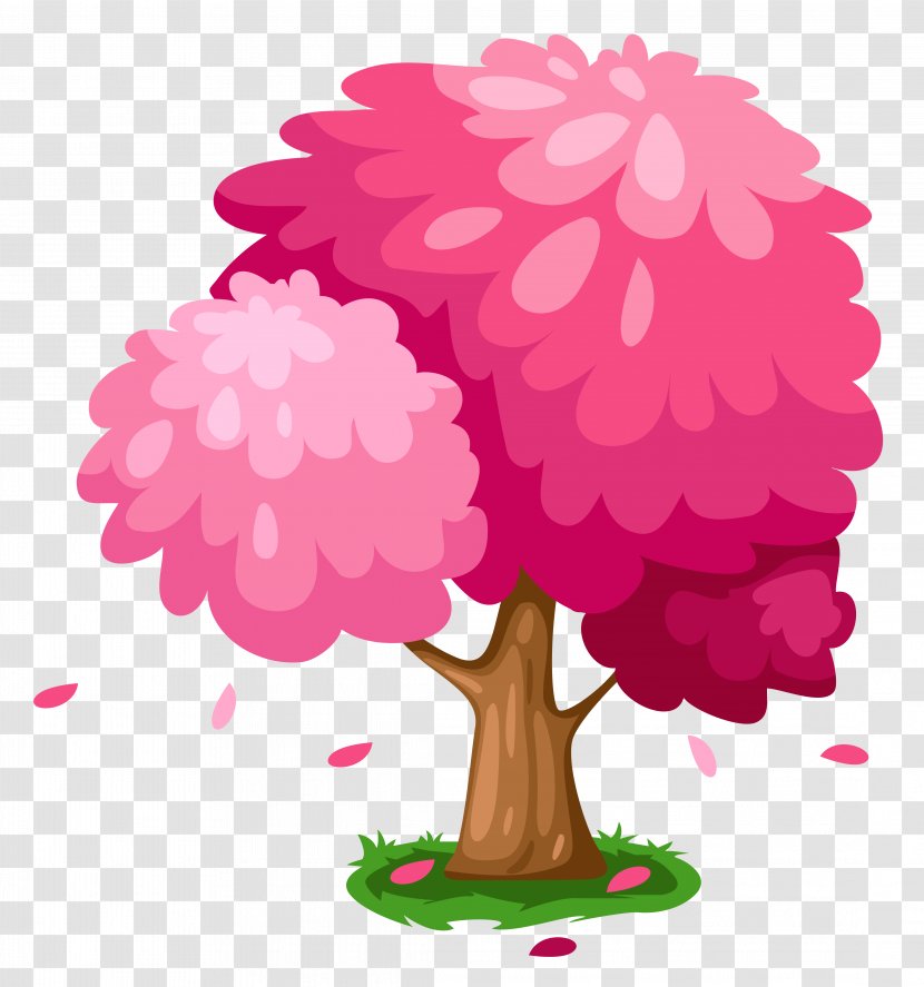 Tree Drawing Graphics Clip Art - Mother S Day - Cute Pink Spring Clipart Transparent PNG
