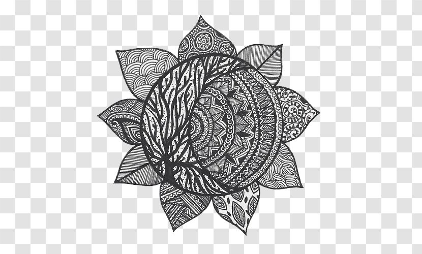 Mandala Tattoo Drawing Henna Mehndi - It Transparent PNG