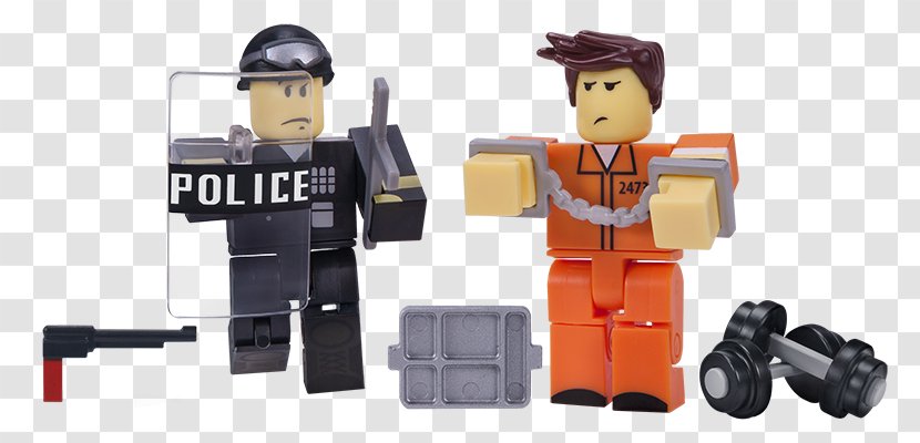 Action Toy Figures Roblox Prisoner Game Police Transparent Png - roblox mexican game