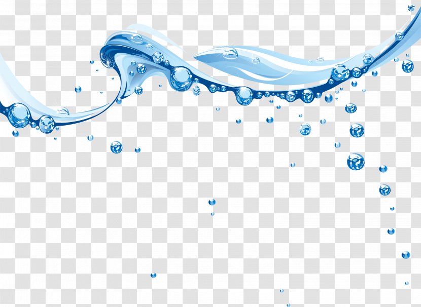 Aquasalpe Drinking Water - Sparkling Blue Droplets Transparent PNG