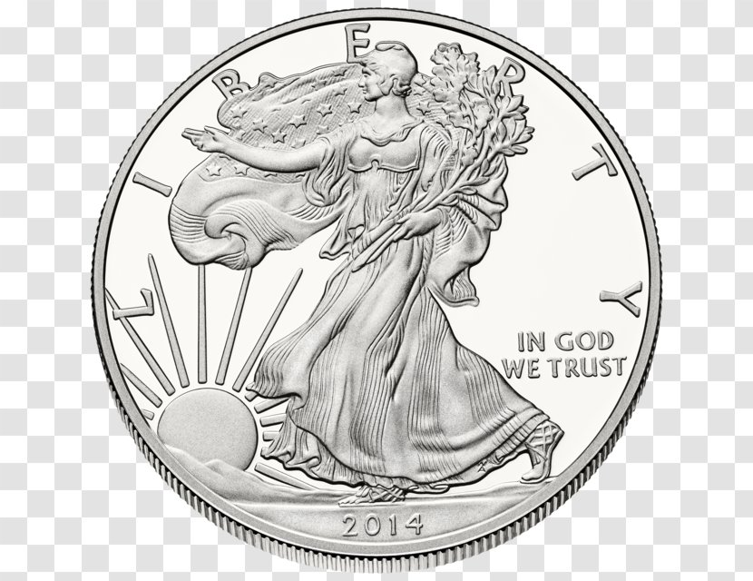 United States American Silver Eagle Coin Bullion - Material Transparent PNG