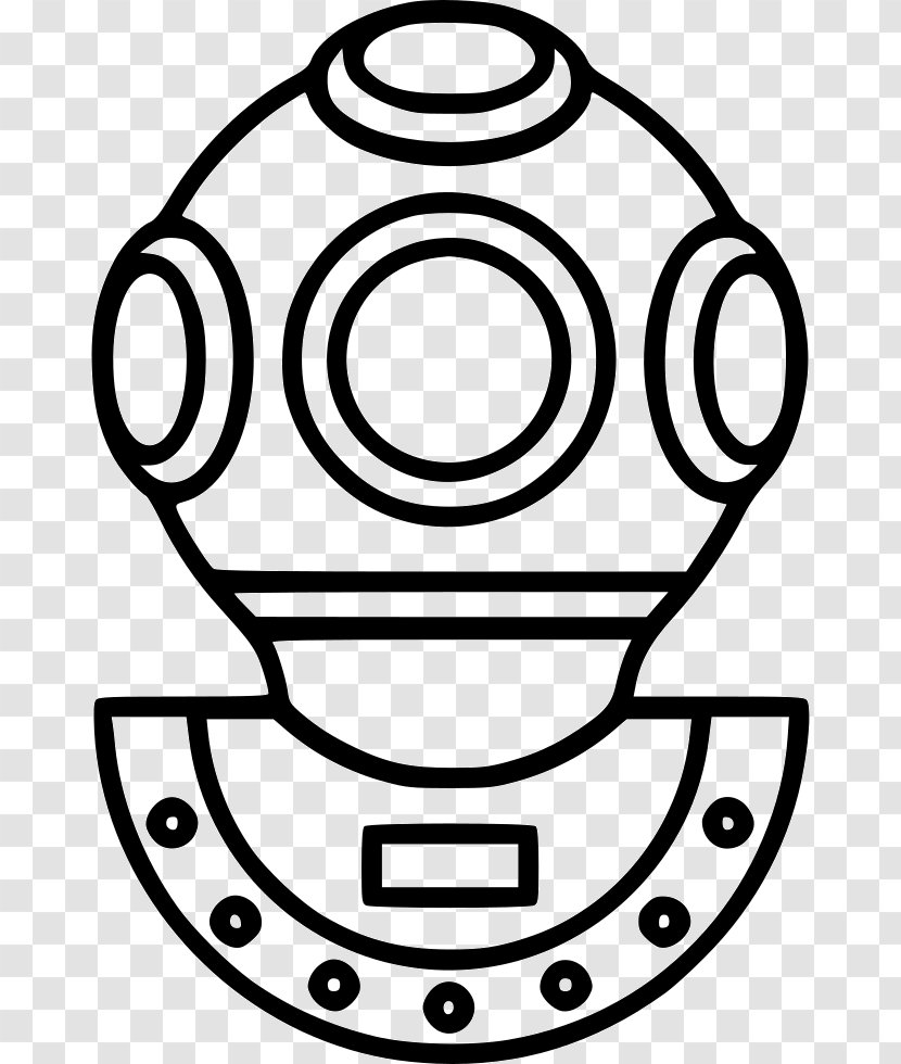 Diving Helmet Diver Underwater Clip Art - Line Transparent PNG