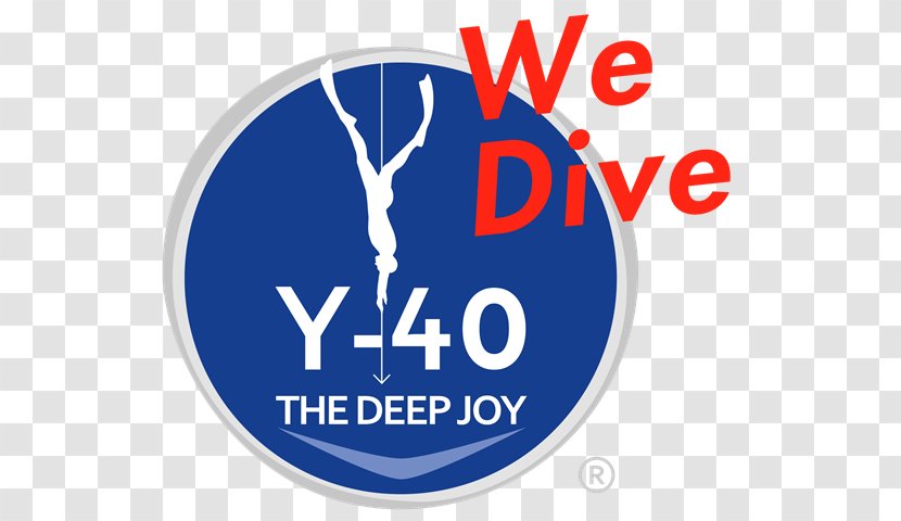 Y-40 The Deep Joy Logo Dive 2016 Brand Font - Blue - Diving Transparent PNG