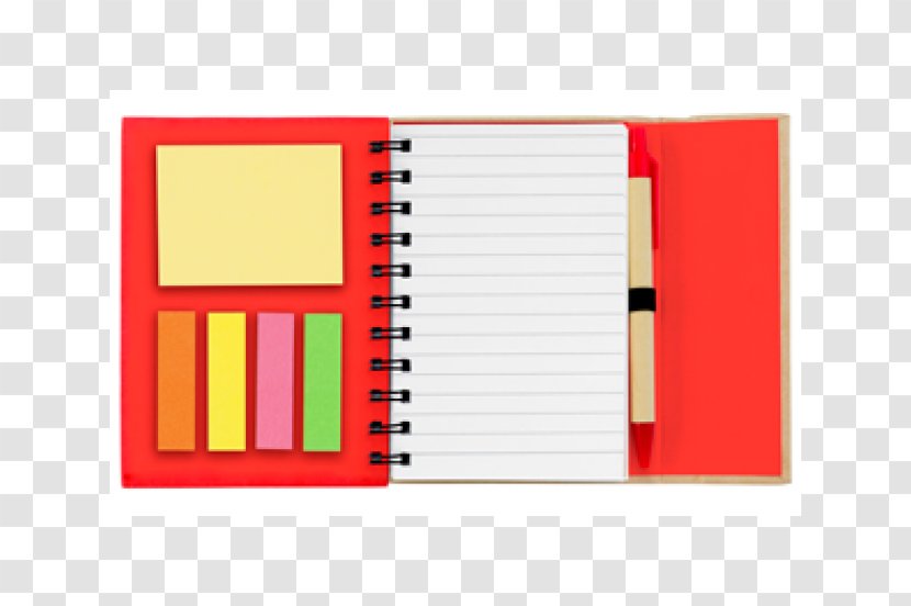 Post-it Note Notebook Paper Pen - Red - Spiral Wire Transparent PNG
