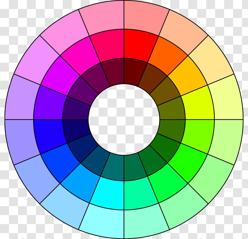 Color Wheel Paint Clip Art - Silhouette Transparent PNG