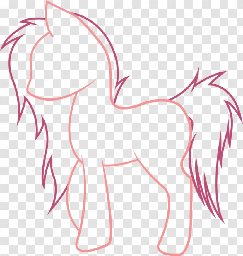 Line Art Pony Drawing DeviantArt - Heart - Misty Transparent PNG
