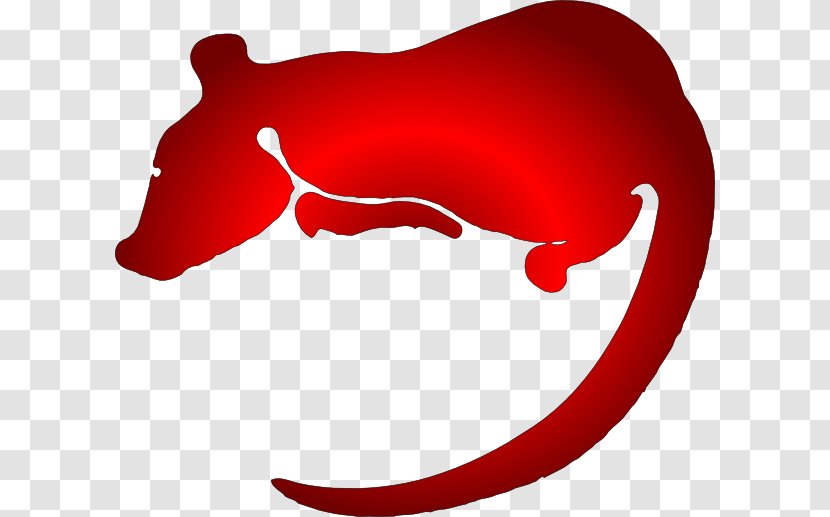 Black Rat Laboratory Mouse Clip Art - Heart Transparent PNG