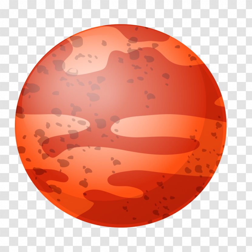 Planet Mars - Hand-painted Red Transparent PNG