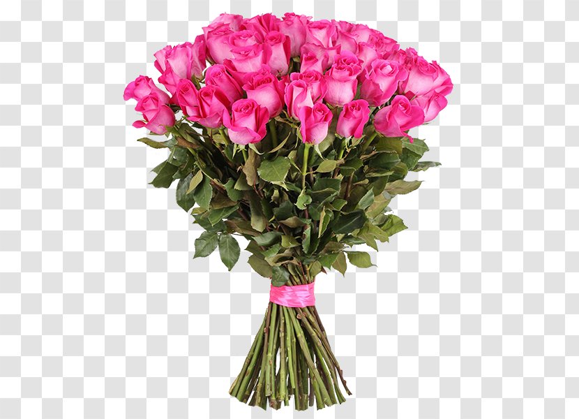 Flower Bouquet Garden Roses Pink Birthday - Golden Rose - Color Transparent PNG