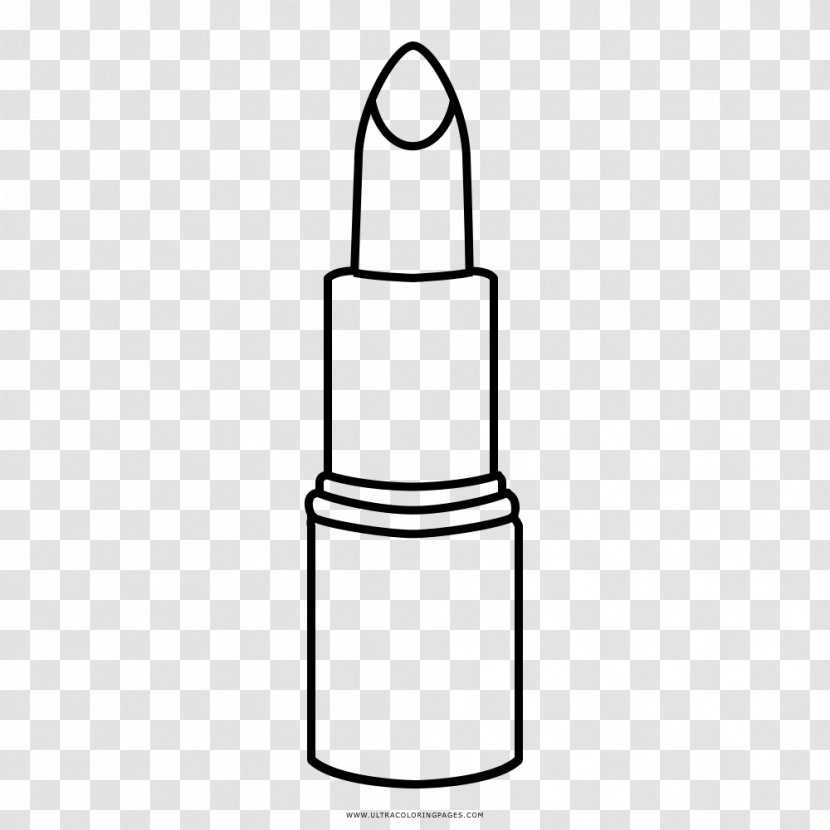 Lipstick Drawing Coloring Book Line Art - White Transparent PNG