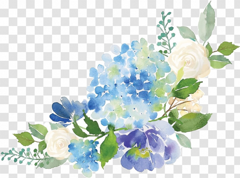Flower Blue Plant Watercolor Paint Cut Flowers Transparent PNG