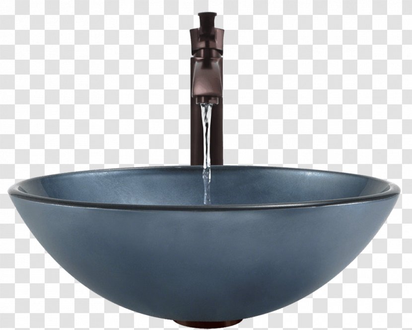 MR Direct Vessel Sink Faucet Handles & Controls Bathroom Bowl - Bronze - Hand Painted Glass Transparent PNG