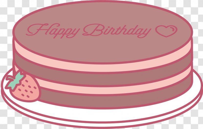 Birthday Cake Torte - Pink - Small Fresh Transparent PNG