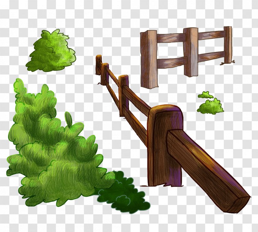 Fence Palisade - Plant - Cartoon Bush Transparent PNG