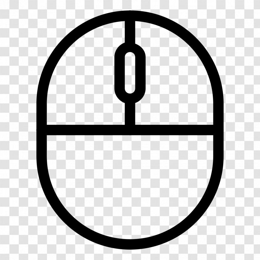 Computer Mouse Pointer Drawing Cursor - Black And White - Click Transparent PNG