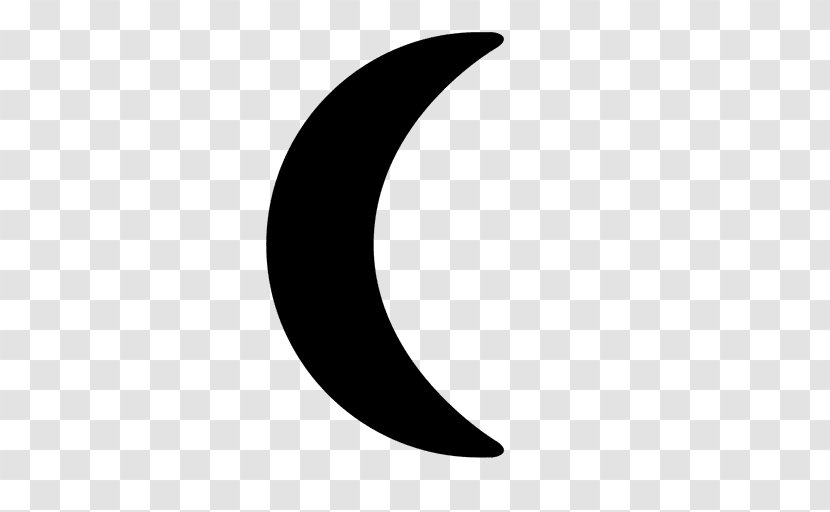 Silhouette Lua Em Quarto Minguante Clip Art - Crescente - Vector Crescent Transparent PNG