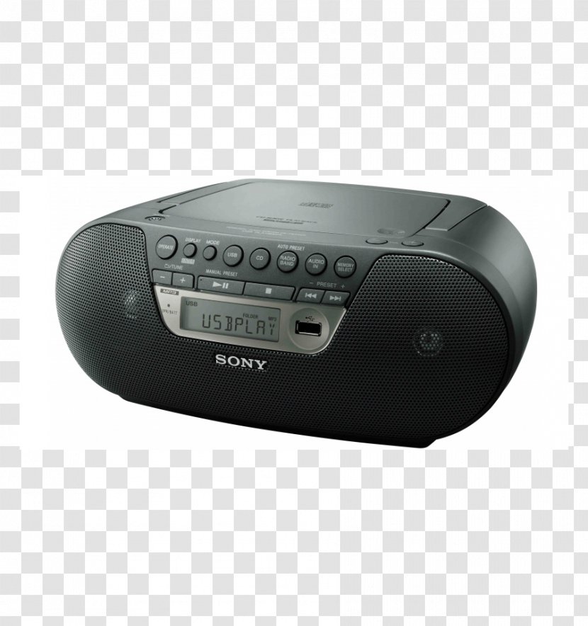 Sony ZS-PS30CP - Cd Player - Boombox2 WattWhite CD Compact Disc CassetteBoombox Transparent PNG