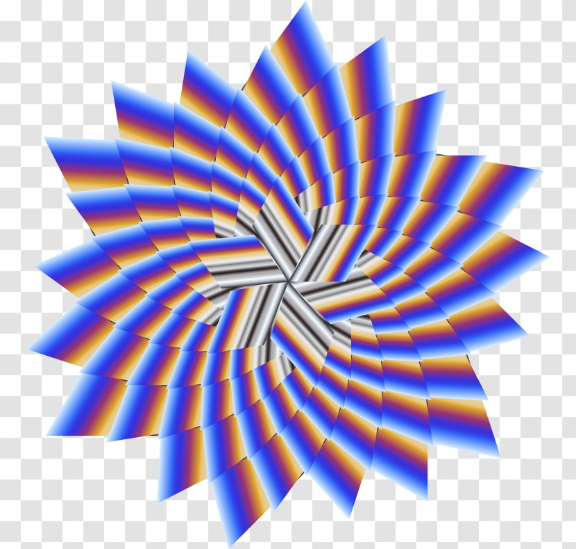Optical Illusion Spiral Pattern - Cobalt Blue - Geometric Transparent PNG
