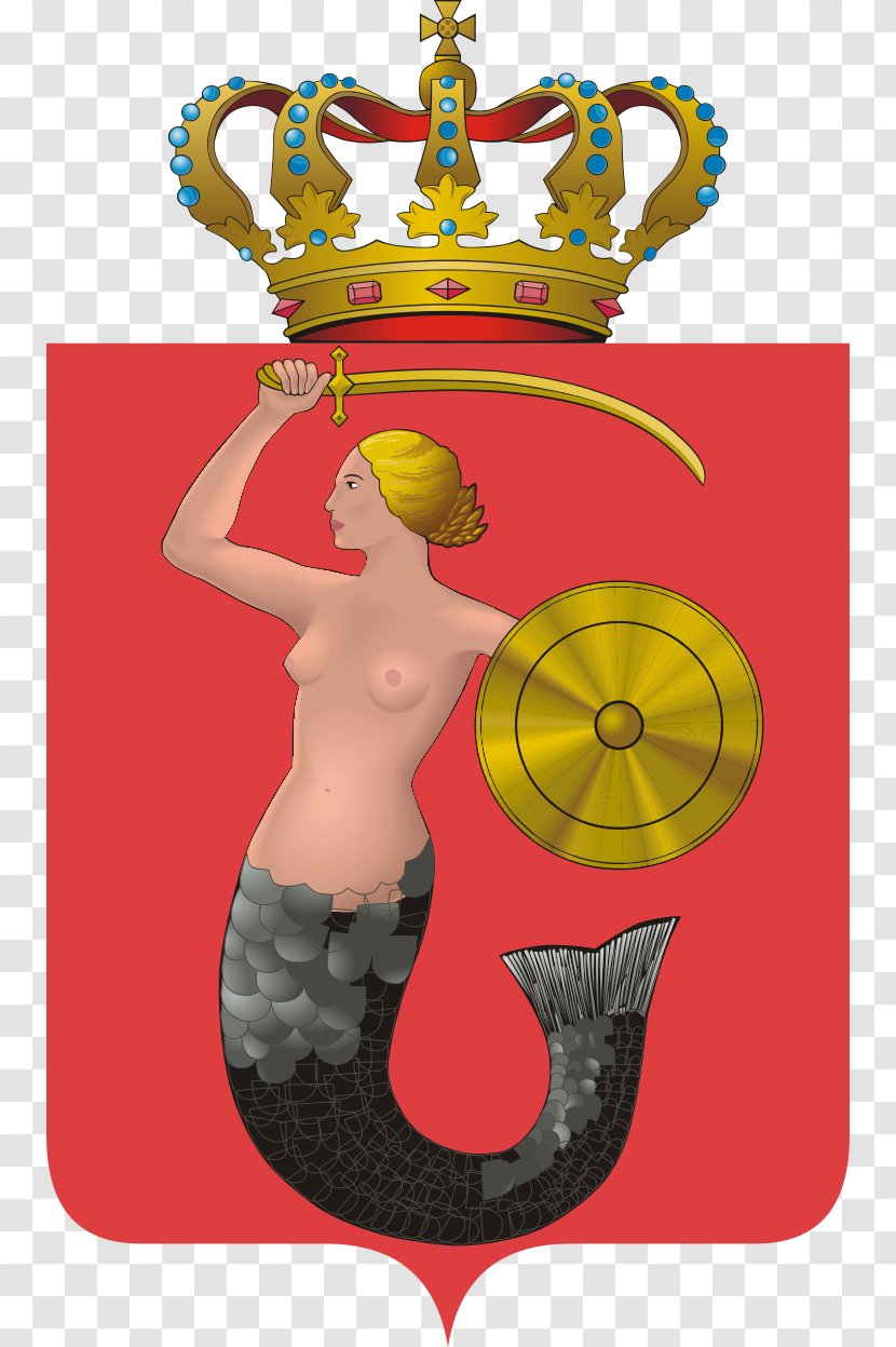 Mermaid Of Warsaw Coat Arms - Mythical Creature - Poland Transparent PNG