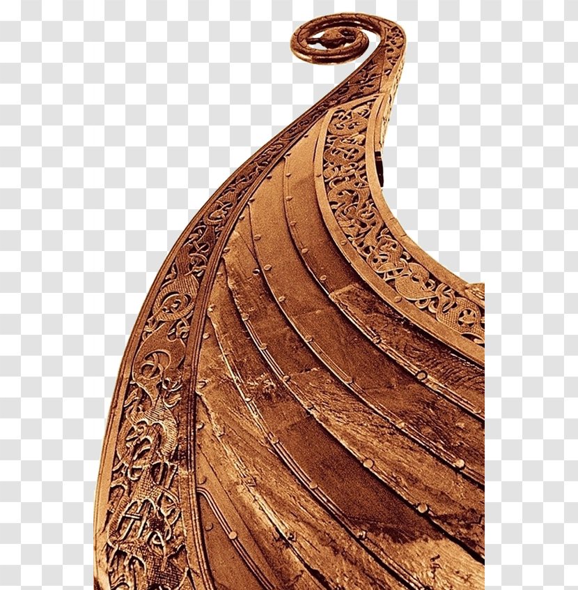 Vasa 9th Century Viking Ships Longship - Wood Stain - Retro Bow Carving Transparent PNG