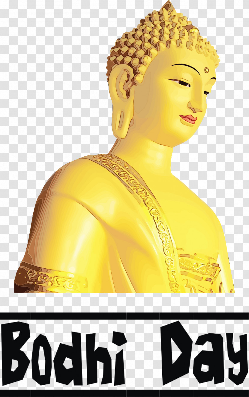 Yellow Statue Character Meter Gautama Buddha Transparent PNG