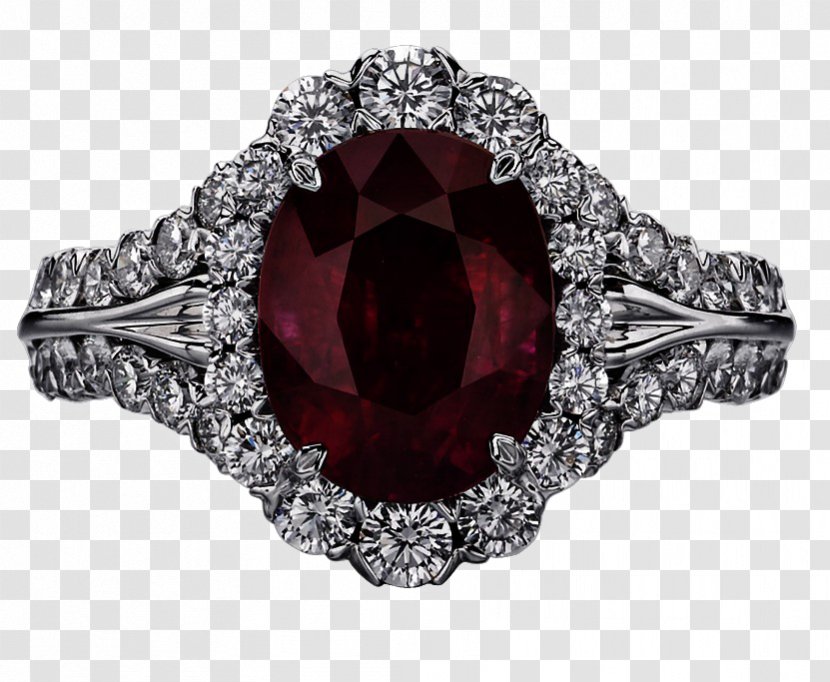 Ruby Birthstone Gemstone Ring Jewellery - Stone Transparent PNG