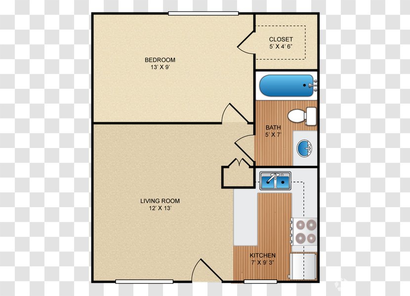 The Bluffs At Carlsbad Apartments Floor Plan Celebrity Location - Area - Single Bedroom Transparent PNG