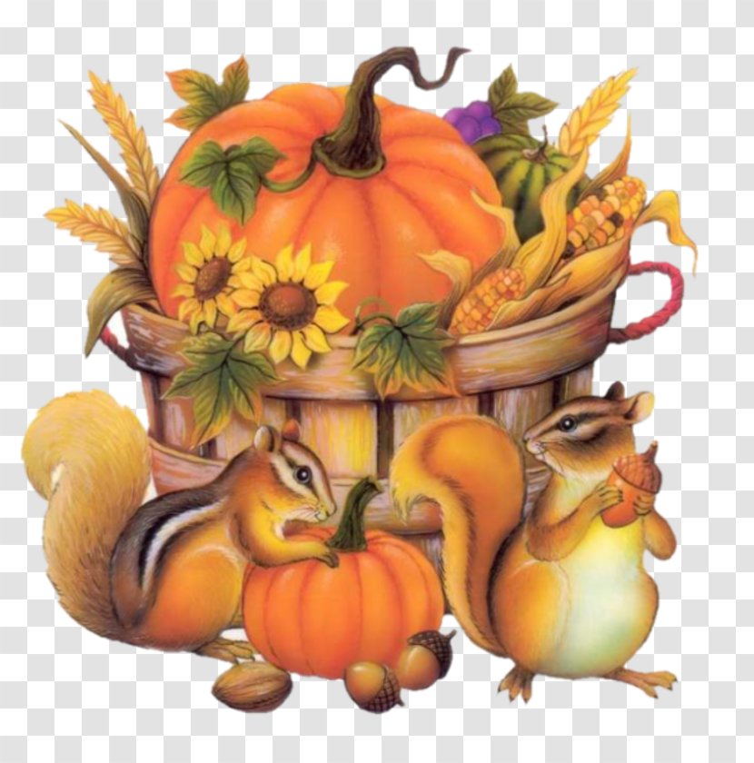 Happy Fall Autumn Animation Clip Art - Calabaza - The Harvest Transparent PNG