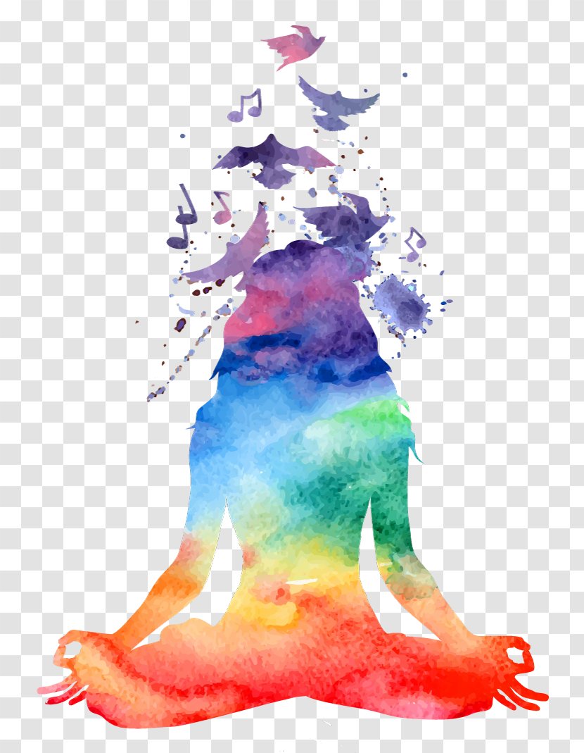 Chakra Meditation Watercolor Painting Yoga Transparent PNG