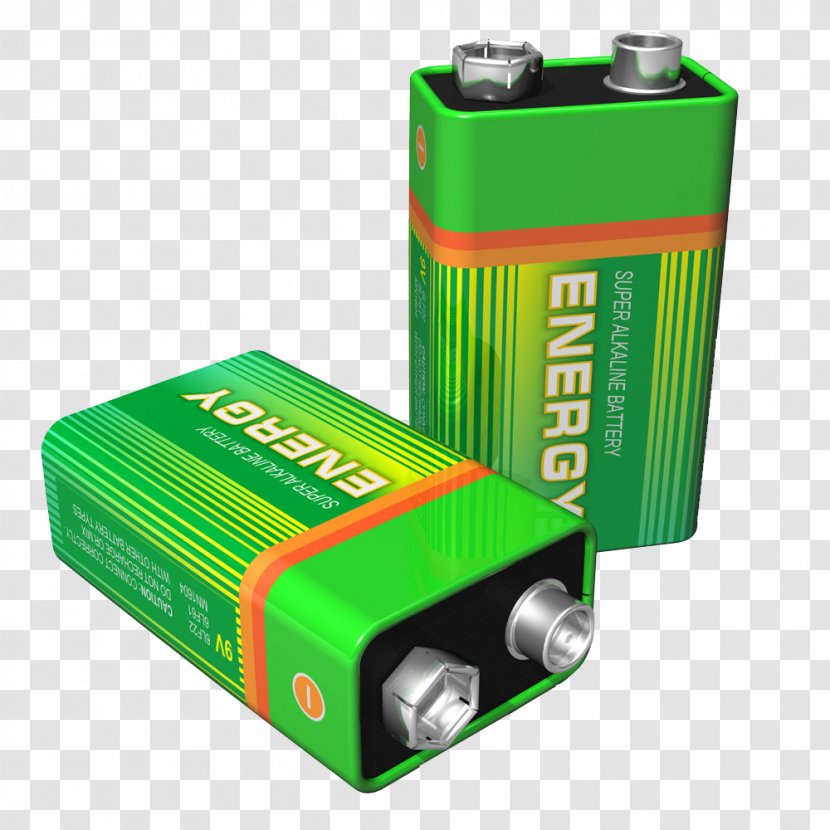 Nine-volt Battery Fire Safety National Protection Association - Power Supply - Green Large Transparent PNG