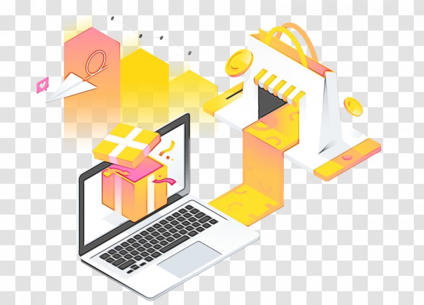 Text Yellow Line Technology Diagram - Logo Transparent PNG