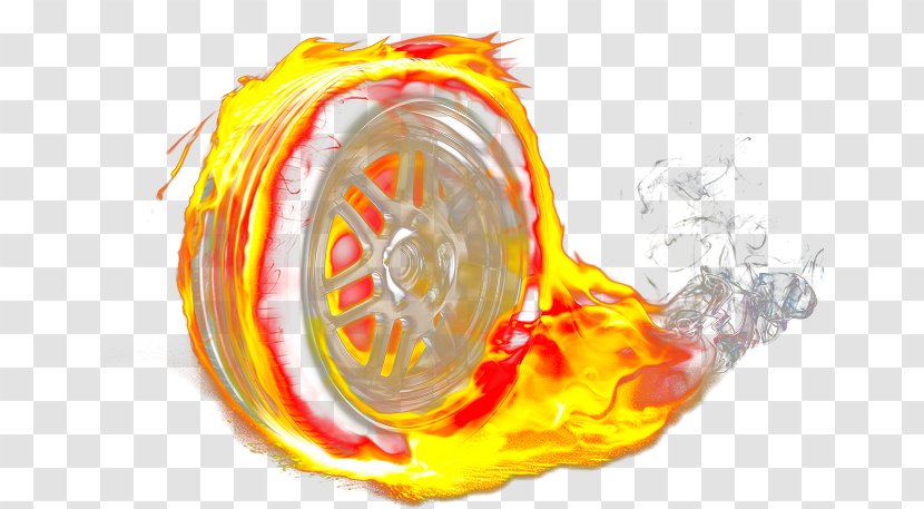 Tire Drawing Flame - Cartoon Hand Painted Tsp Transparent PNG