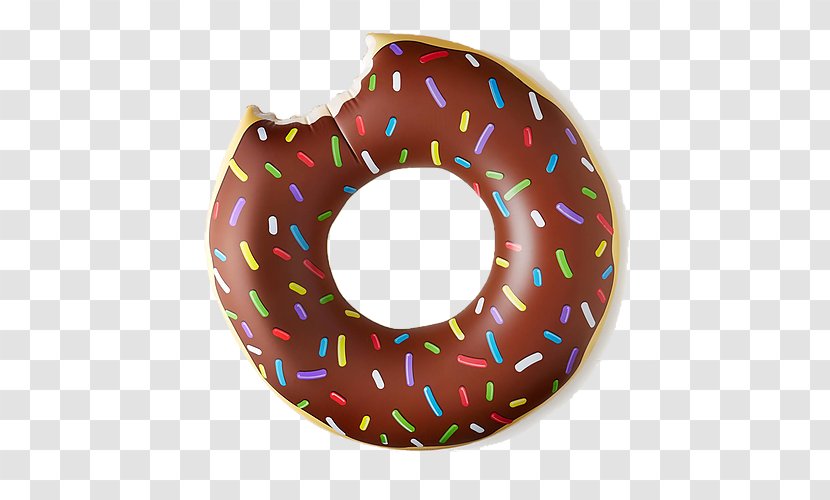 Donuts Chocolate Frosting & Icing Swimming Pool Float - Sprinkles Transparent PNG