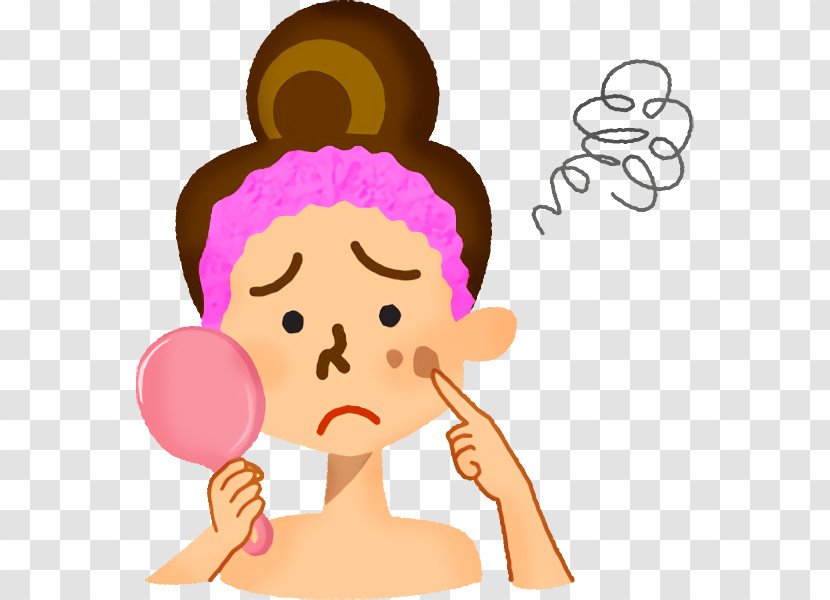 Nose Cheek Cartoon Pink Finger Transparent PNG