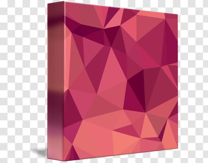 Magenta Maroon Cerise Pattern - Polygon Background Transparent PNG