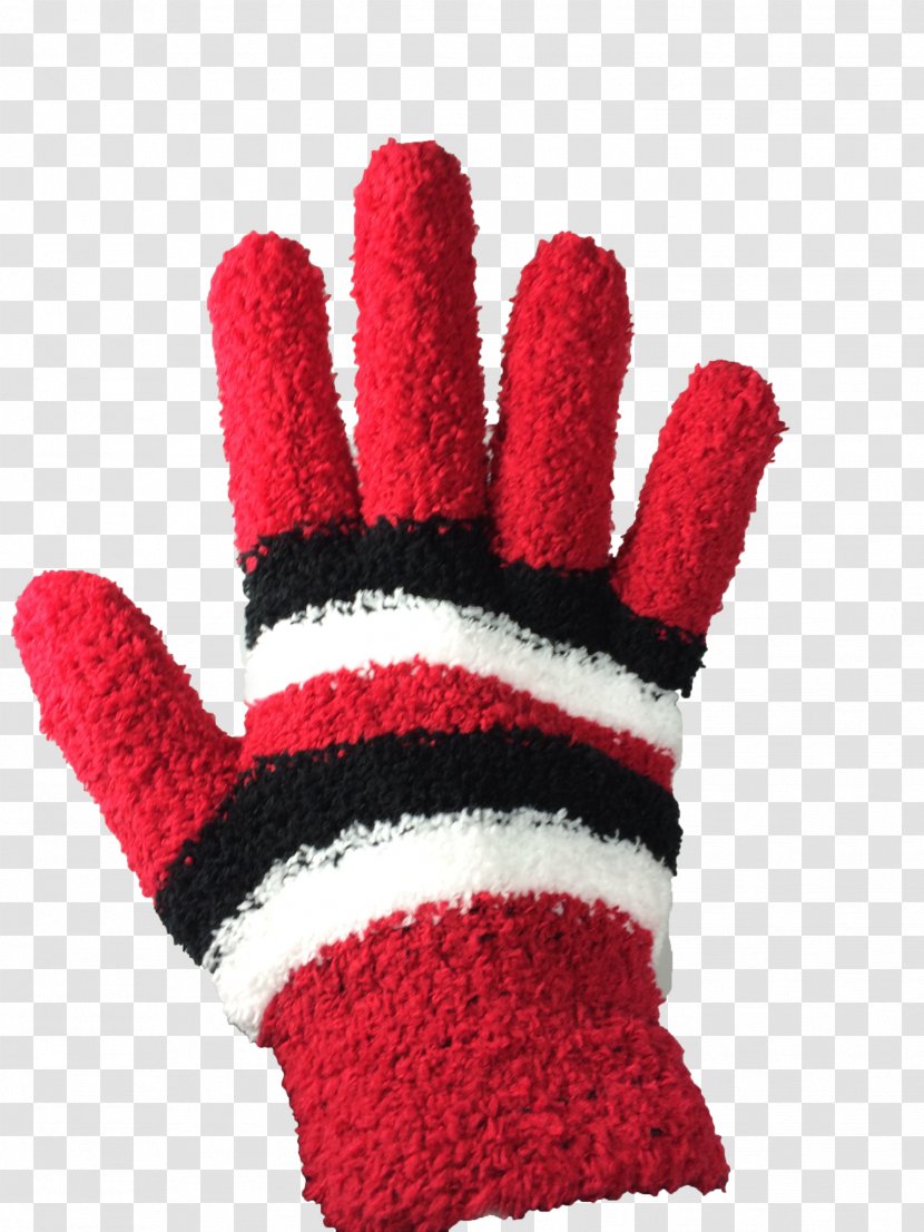 Glove Wool Mitten Clothing Accessories Cuff - Red - Women's European Border Stripe Transparent PNG