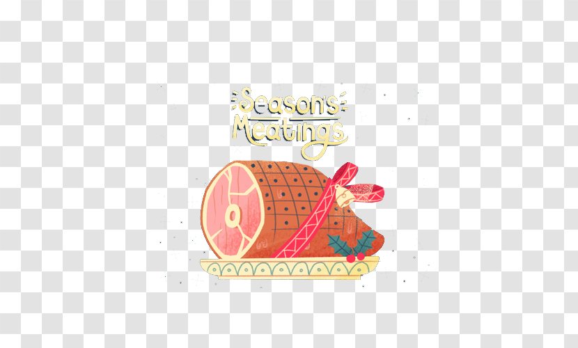 Ham Meat Computer File - Greeting Card - Hand-painted Transparent PNG