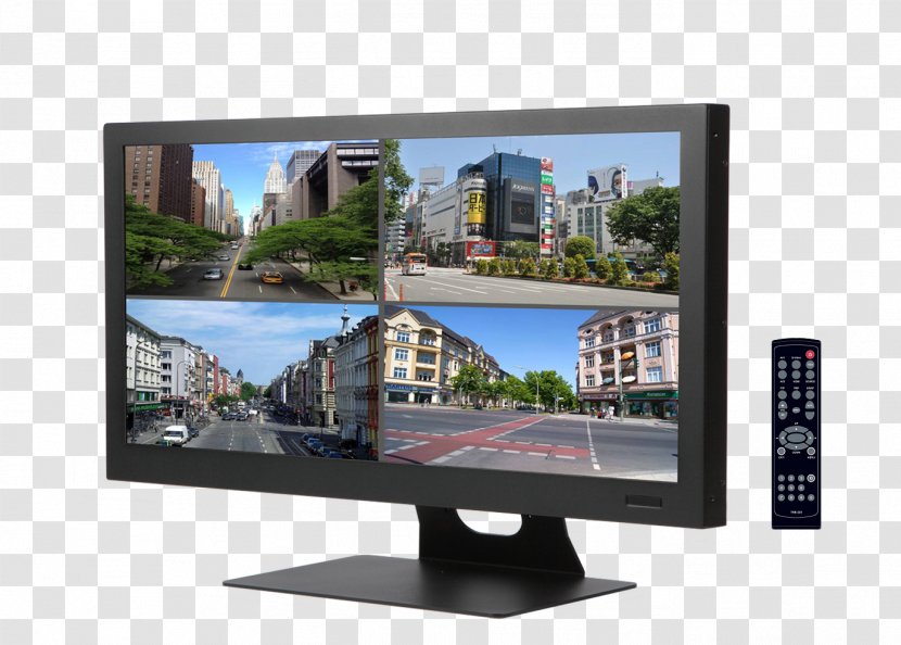 Closed-circuit Television Computer Monitors Liquid-crystal Display LED-backlit LCD 1080p - Wireless Security Camera Transparent PNG