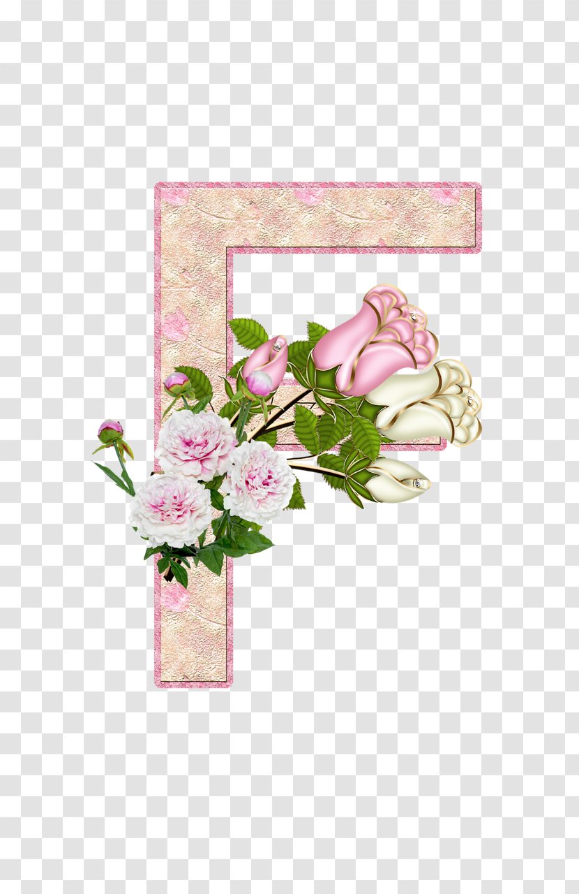 Garden Roses Letter Floral Design Flower Alphabet Transparent PNG