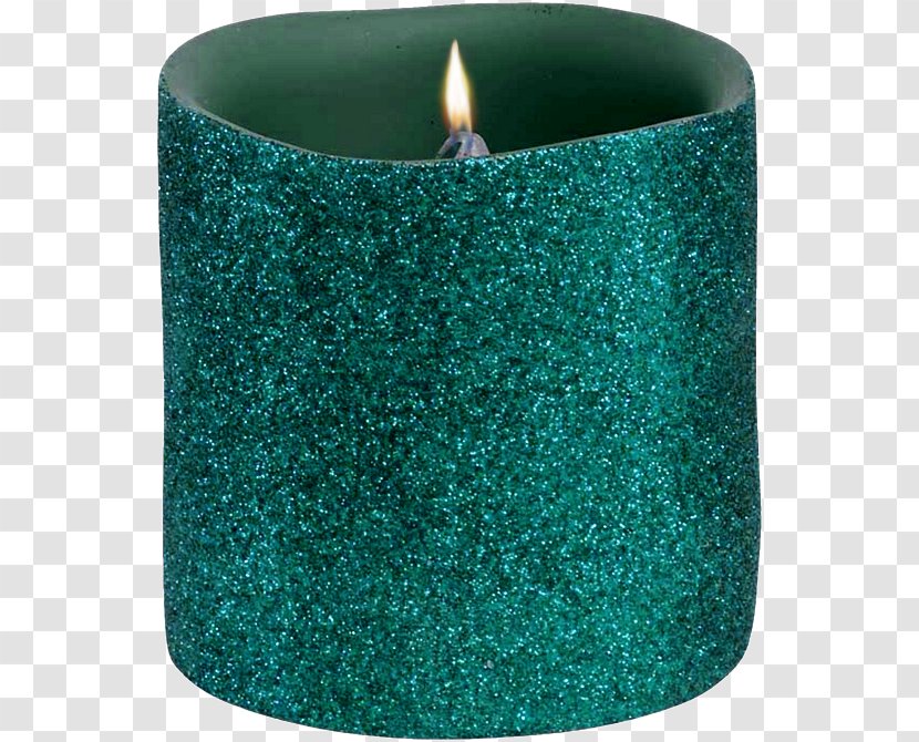 Lighting Candle - Turquoise - Light Transparent PNG